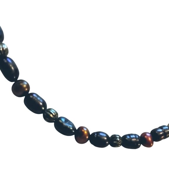 Anklet Bracelet 10 Inch Metallic Silver Gray Boho Beachy Spring Break Handmade - Picture 2 of 6